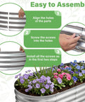 Assembly process for Backyard Ready Galvanized Raised Garden Bed For Outdoor Use With Oval Planter Box 4 By 2 By 1 Ft Heavy Duty Kit