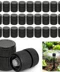 Game Changing 32 Pack Mushroom Bubblers Irrigation Heads With Smooth Adjustment Flow Control Valve Black Sprinkler Emitters on display.