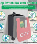 Deep Switch Box With Hardware Waterproof ABS Plastic Electrical Project Case For Tools Extra Wiring Room 4.4 X 2.7 X 2.3 Inch Interior Safe Power Off Box Compatible With 71834 71007 71651 71054 71577, front view
