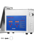 Heavy Duty Ultrasonic Cleaner With A Spacious Three Liter Tank And Zippy 40kHz Output, featuring digital controls and stainless steel design.