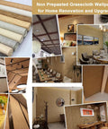 Real Deal Grasscloth Wallpaper Featuring Textured Woven Weave And Natural Plant Fiber Texture Sets Top Tier Decor Vibes For Any Room While Making Installation Dead Straight With Heavy Duty Non Prepasted Roll In Classic Beige showcasing various rolls and interior installations.