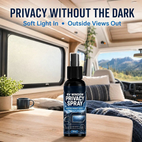 Glass Frosting Spray | 3 Pieces 30ml Anti-Glare Translucent Privacy Agents in RV interior with frosted window.