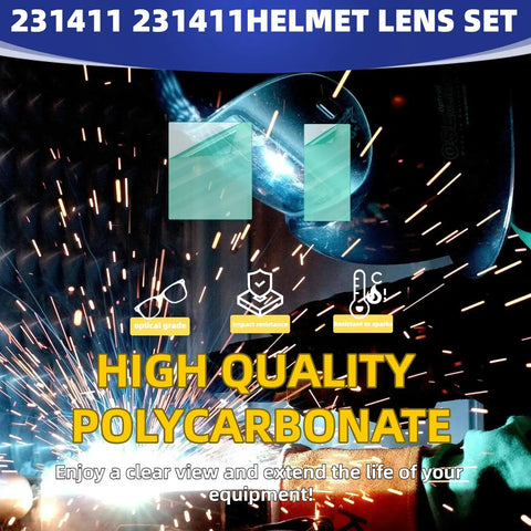 Clear Welding Lens Set For Miller Electric Helmets Impact And Spark Resistant Polycarbonate Shields with sparks