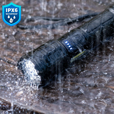 Rechargeable LED Flashlights 99,000 Lumen Super Bright Handheld Lights With 7 Modes Waterproof USB Rechargeable in rain