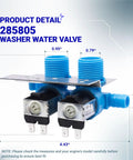 Washer Water Inlet Valve With Mounting Bracket Replacement For Whirlpool Kenmore KitchenAid Replaces 292197 3349451 dimensions