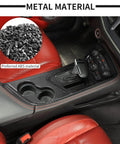Slick ABS Carbon Fiber Gear Shift Lever Panel Trim Fits 2015-2025 Dodge Challenger Console Shifter Cover showing interior details.
