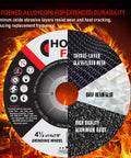HOMO FABER 4-1/2 in depressed-center grinding wheel, 25-pack for metal and stainless steel, glass-fiber mesh