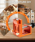 Adjustable Pocket Hole Jig Kit With Stop Collars for Precision Drilling, ideal for wood furniture DIY and joinery projects