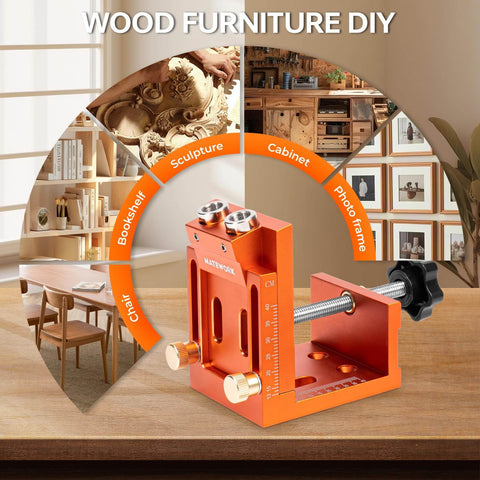Adjustable Pocket Hole Jig Kit With Stop Collars for Precision Drilling, ideal for wood furniture DIY and joinery projects