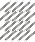 20 Pack Xtremely Durable 304 Stainless Steel Extension Springs,.02 Inch Wire By 0.16 Inch ID And 1.38 Inch Length laid out, showing industrial use.