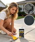 Heavy Duty Concrete Crack Filler Zero Hassle Quick Dry Sealer For Driveways And Patios waterproof patch kit in use.