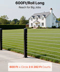 One Eighth Inch Stainless Steel Cable Railing Kit with Six Hundred Feet of 316 Marine Grade Wire used on outdoor fence