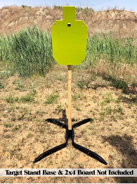 Pro Grade AR500 Steel Shooting Target Three Eighths Inch Thick 12x20 Silhouette Torso with 2x4 Mount outdoors setup