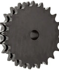 Heavy Duty Double Strand Roller Chain Sprocket Built Tough With Precision Type B Hub For 10B Chains Featuring 48 Teeth, black steel gear.