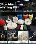 Get That Fresh Look With 16 Piece Aluminum Polishing Kit For Drills And Buffing Wheels. 16 pieces including diverse foam pads.