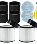 Replacement Filter Kit For 5 Gallon And Up Wet Dry Vacs Includes Dry Filter And Foam Sleeve Compatible With 90304 90350 90333 90585 And More Fits Multiple Vacuum Models For Quick Cleanups showing filters, foam sleeves, lids, and accessories