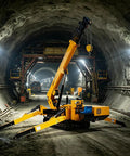 Portable Mini Crawler Crane Delivers Killer Lifting Power Up To 5 Ton Capacity With Smooth Wireless Remote Control in tunnel.