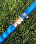 Garden Hose Repair Kit With Clamps Six Piece Set Male And Female Connectors For Three Quarter Inch Or Five Eighth Inch Hoses Aluminum Body