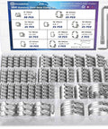 250 Piece Beefy Stainless Steel All In One Hose Clamp Kit From 1/4 Inch To 2.5 Inch with tool in storage box