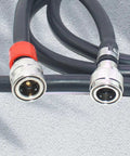 Durable 7.75 Ft Fuel Line Hose Assembly With Primer Bulb For Tohatsu And Nissan Outboard Motors, showing connectors