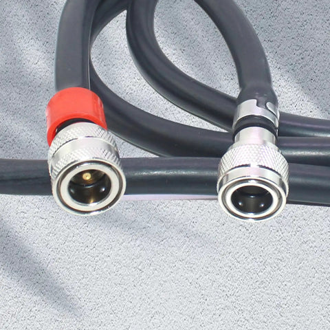Durable 7.75 Ft Fuel Line Hose Assembly With Primer Bulb For Tohatsu And Nissan Outboard Motors, showing connectors