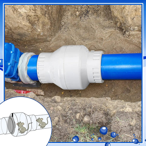 Installed 2 Inch PVC Swing Check Valve With No Spring Backflow Preventer White Silent Operation Reduces Water Hammer And Prevents Backflow