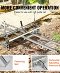 Portable Chainsaw Mill And Rail Guide System For Lumber Milling 14 To 36 Inch Bar With Nine Foot Aluminum Rail setup outdoors