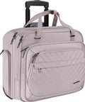 Rolling Laptop Bag For Women With Wheels 15.6 Inch Rolling Briefcase Water Repellent Overnight Computer Bag With RFID Pockets