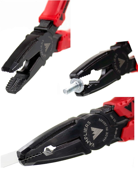 Brute 6.25 Inch Screw Extractor Pliers With Tool Pouch Made In Japan Durable Multipurpose Screw Removal Tool for damaged or stuck screws, close-up.