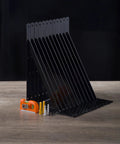 Beefy 14 Inch Shelf Brackets 12 Pack For Garage Storage Heavy Duty Wall Mounts In Black Powder Coated Steel with tools