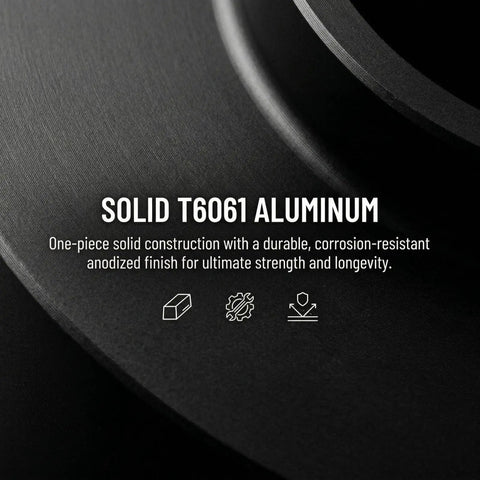 Close-up of 125H Aluminum 6 Hole Short Hub Steering Wheel Adapter Kit, showcasing solid T6061 aluminum material.