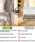 Comparison of Rivet Nuts Set 1000Pcs SAE And Metric Nutserts case with other plastic clips, showing portability and design.