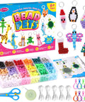 Beads For Crafts 1500 Beads Bead Kit With 30 Design Patterns, showcasing bead pets, patterns, and included tools for craft projects.