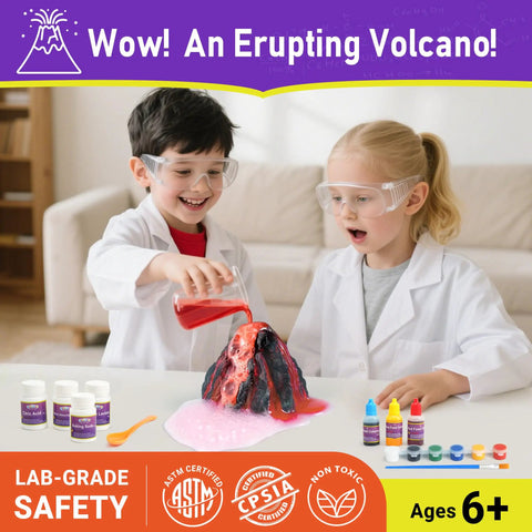 Kids using Hands On Science Kit For Kids Aged 8 To 12 With 105 Cool Experiments Including Volcano And Chemistry, STEM Toys for birthday gifts