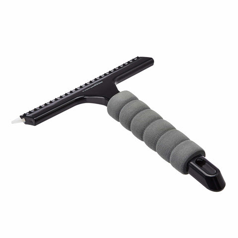 All Purpose Window Squeegee With Easy Grip Handle For Windshields Glass Mirrors And Shower Tiles Dope Streak Free Wipe Lightweight 8 Inch Silicone Rubber Blade, grey foam handle with black blade