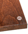 Close-up of silicon bumper on cabinet wood for Three Eighths Inch Inset Cabinet Hinges Brushed Nickel Self-Closing Offset Hinges