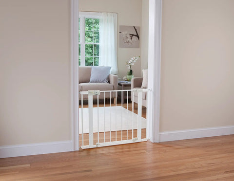 No Sweat Easy Install Baby Gate For Doorways With Auto Close Magnetic Latch Pressure Mounted No Drilling 29 To 38 Inches