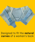 All Day Back Support For Women Adjustable Fit With Contoured Comfort, Breathable Materials, Low Profile Silhouette displayed open