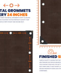 Heavy Duty 10 Mil Tarp Cover Waterproof UV Resistant Rip And Tear Proof Poly Tarpaulin With Reinforced Edges Detail