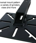 Tough As Nails Universal Vise And Bench Grinder Mount Heavy Duty Steel Workbench receiver hitch with universal grinder fitting.