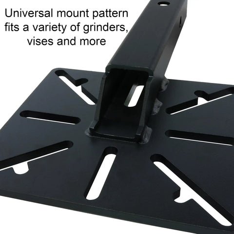 Tough As Nails Universal Vise And Bench Grinder Mount Heavy Duty Steel Workbench receiver hitch with universal grinder fitting.