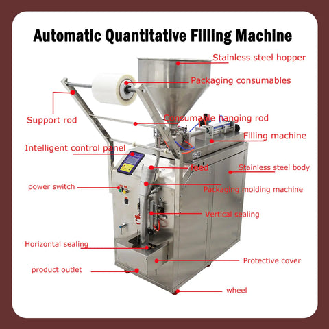 Automatic 10 To 100 Ml Paste And Liquid Filling System With Smart Microcomputer Control For Shampoo Honey Cooking Oil And Thick Sauces Plug And Play No Sweat Tweaks For Heavy Duty Output, showcasing stainless steel construction and control panel.
