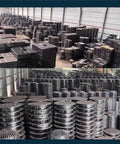 Warehouse with stacked Heavy Duty Cast Iron Manhole Cover And Lid For Septic Tanks B125 Class 50x60x3 Cm Durable Metal Drainage Covers