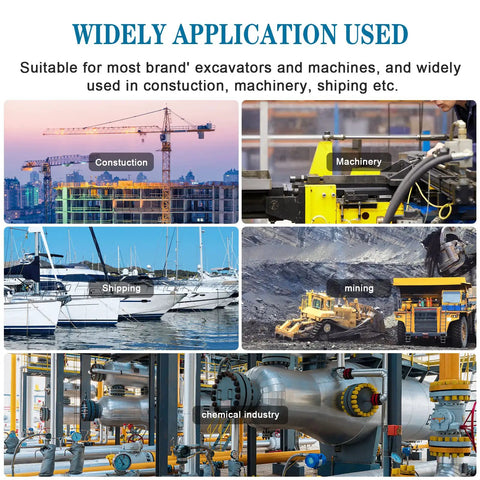 Heavy Lifter Hydraulic Pressure Test Kit With Four Reliable Gauges And Ten Rugged Couplings Plus Three Premium Hoses Perfect For Excavator Service And Construction Project Demands Comes With A Secure Latch Carry Case