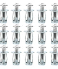 Pack of 25 silver rivet nut inserts made from durable galvanized carbon steel for fixing stripped threads.
