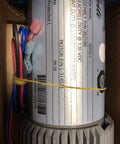 Heavy Duty Treadmill DC Motor With Steel Flywheel 130V 2.8HP showing wiring connections and specifications in a close-up view.