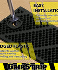 Non Slip Grippy Tread Strips 8 Pack 32 Inch By 2 Inch Outdoor Waterproof Traction installation demonstration