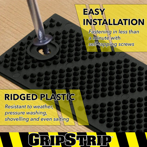 Non Slip Grippy Tread Strips 8 Pack 32 Inch By 2 Inch Outdoor Waterproof Traction installation demonstration