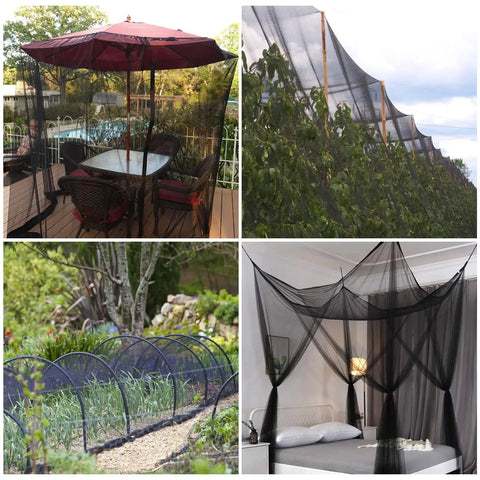 Large Garden Mosquito Netting 39 By 10 Feet Breathable Mesh Shield For Backyard Patio Against Bugs Plant Cover Black 3x12m