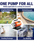 Top Tier Heavy Duty 12V DC Water Transfer Pump With Smooth 360 GPH Flow Rate And A Hella Tough 46 Foot Max Lift For Portable Rv Or Garden Bilge Draining Tasks in various scenarios.